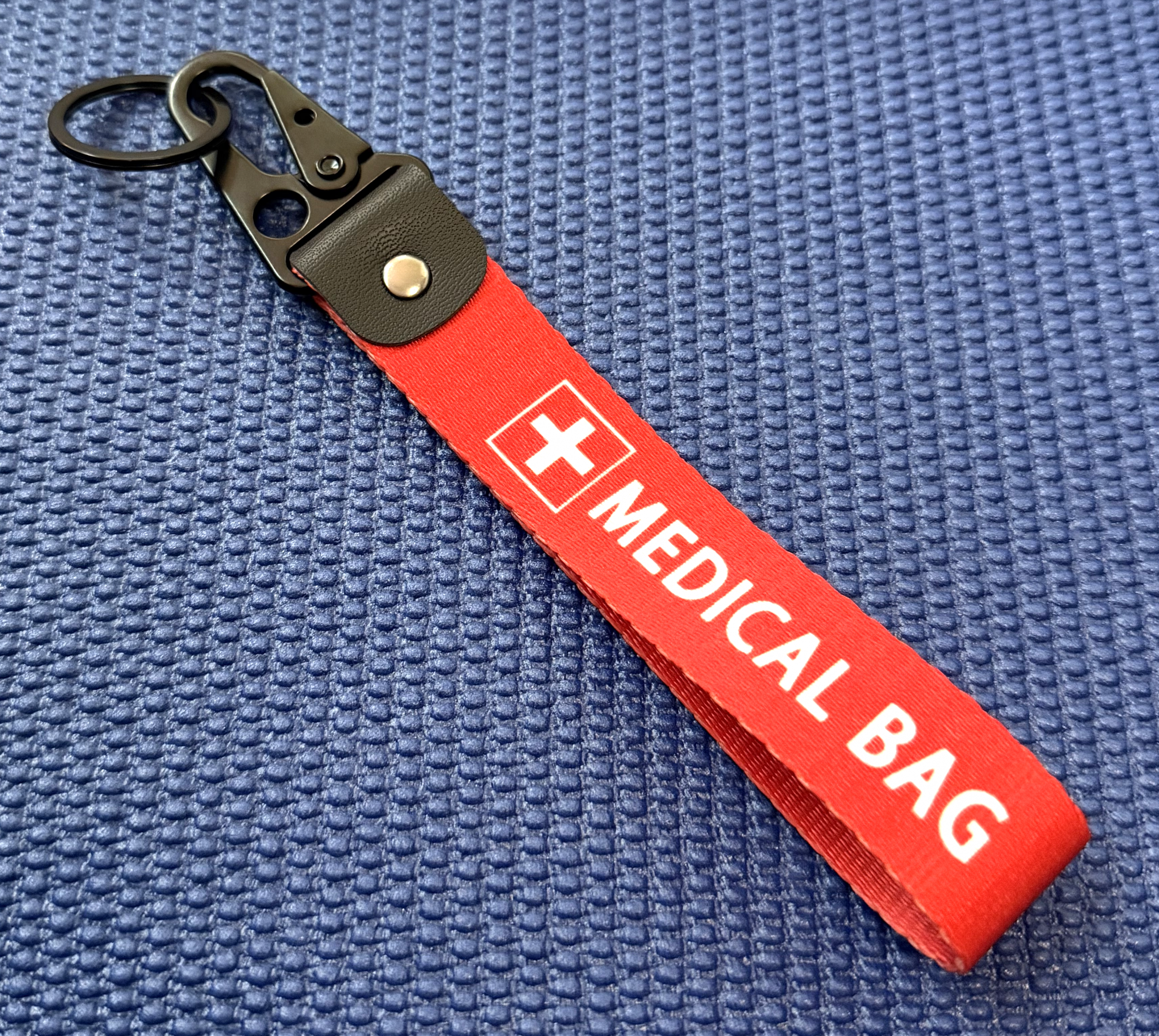 Rugged Medical Bag Tag (Red, Fabric, Double Sided)