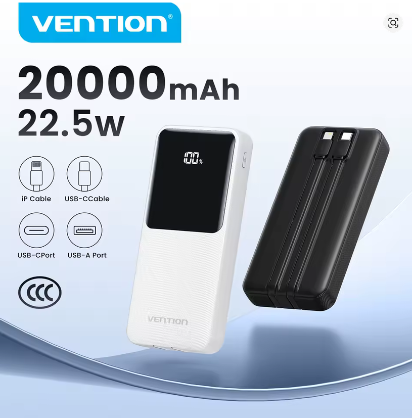 Vention FHP-TY Power Bank (20000mAh, 22.5W, 3C / CCC)