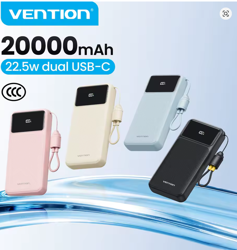 Vention XGY40 Power Bank (20000mAh, 22.5W, 3C / CCC)