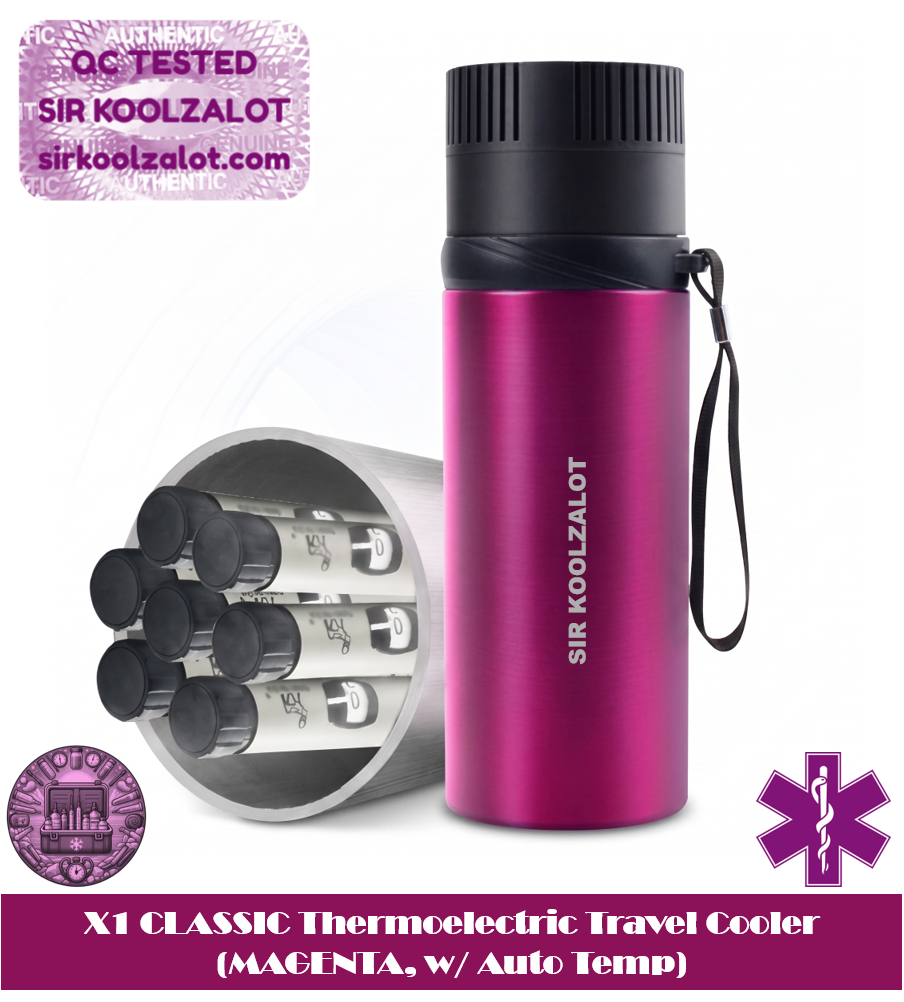 X1 CLASSIC Thermoelectric Travel Cooler (MAGENTA, w/ Auto Temp)