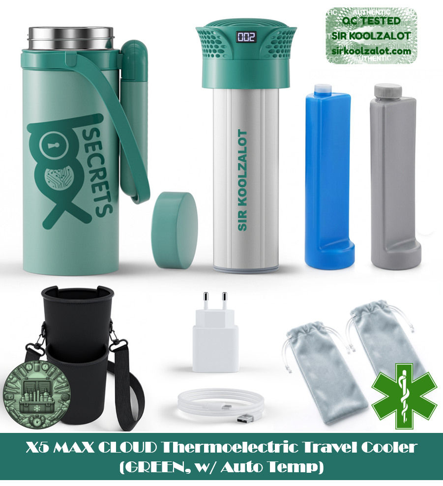 X5 MAX CLOUD Thermoelectric Travel Cooler (GREEN, w/ Auto Temp)